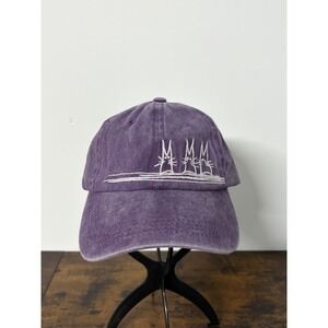 Cat Lady Purple Baseball Cap Embroidered Cats Adjustable Hat Strapback Women NWT
